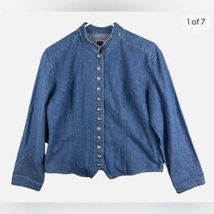 100% cotton denim button up